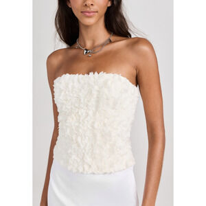 Interior The 'Sonja' White Linen Tube Top Size S - NWT